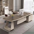 thumbnail image 2 of Standing L Shaped Office Desk Conference Writing Executive Floor Computer Desks Modern Long Mesa Escritorio Modern Furniture My Lux Decor Round, 2 of 30