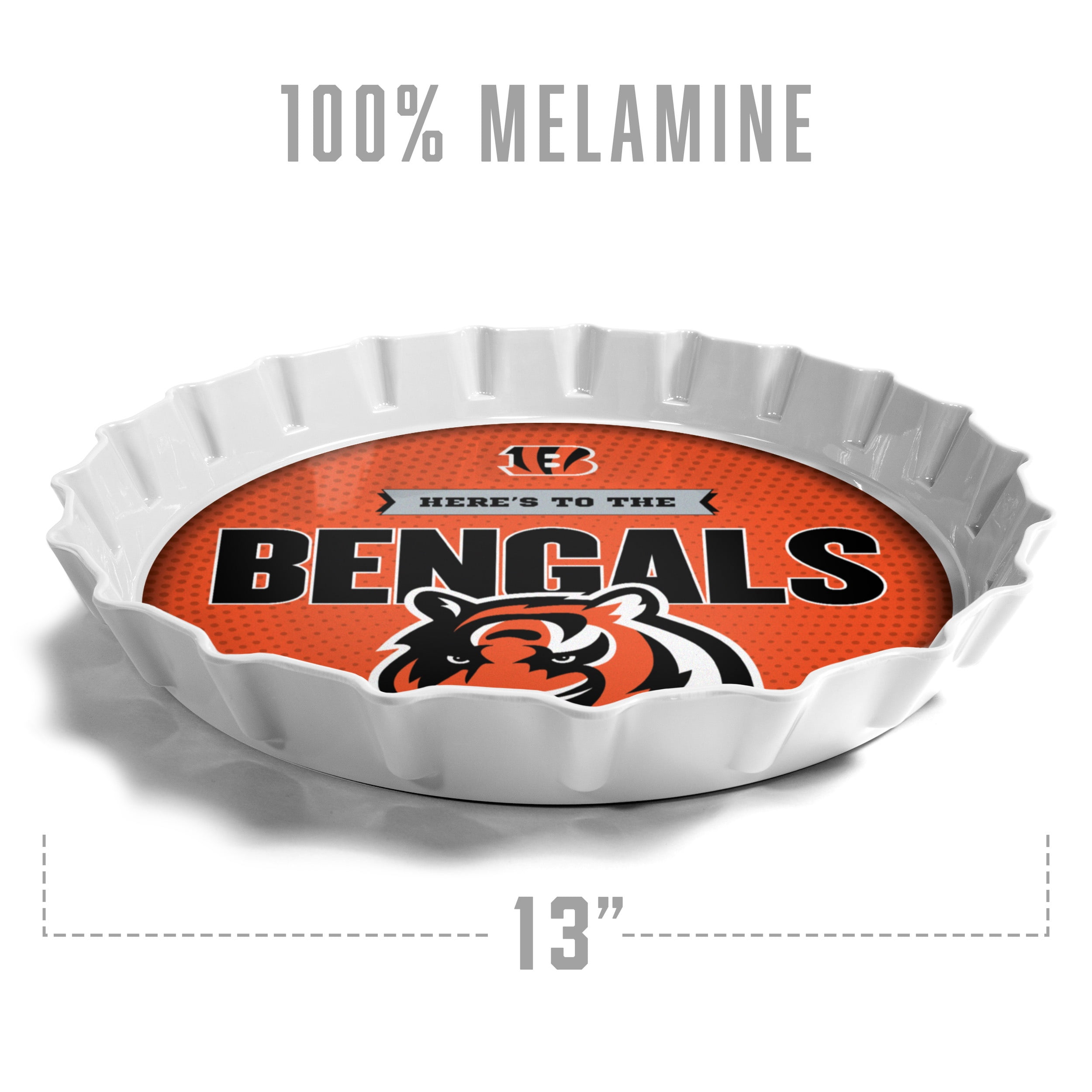 YouTheFan NFL Cincinnati Bengals Bottle Cap Serving Tray