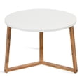 thumbnail image 4 of Kate and Laurel Rioux Round Coffee Table, 26 x 26 x 18, White and Natural Wood, Wooden Coffee Table, 4 of 6