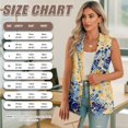 thumbnail image 6 of Psesaysky Splatter Art Print Blazer Vest Tops for Women Sleeveless Button Down Business Casual Outfits Work Suit Vests Waistcoat, Size 5XL, 6 of 6