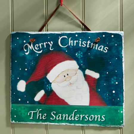 Merry Christmas Plaque - Personalized Merry Christmas Slate Plaque