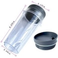 thumbnail image 2 of 2 Pack Blade Assembly 6 Fins Blender and 2 Single Serve 16 oz Cups Replacement Parts Compatible with Nutri Ninja BL770 BL771 BL772 BL740 BL780 BL660 BL663 Professional Smoothie Blender (3.35 inch), 2 of 5