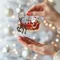 thumbnail image 4 of ViciArt Santa Sleigh Acrylic Christmas Ornament – UV Printed Double-Sided Holiday Tree Decor, 4 of 4