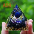 thumbnail image 1 of Pirámide de orgón de cristal, generador de energía, amatista natural, peridoto, herramienta de meditación para chakras, reiki, decoración de habitación, regalos de Navidad., 1 of 6