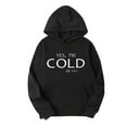 thumbnail image 1 of Dolkfu Sudadera con capucha para hombres, sudadera holgada con capucha y bolsillo, ropa de calle para hombres con estampado de letras L, 1 of 5