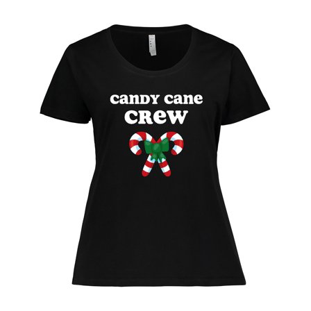 Inktastic Candy Cane Crew Women's Plus Size T-Shirt