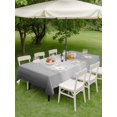 thumbnail image 4 of Outdoor Tablecloth with Umbrella Hole for Patio/Picnic/Party/Camping, Grey Ombre Waterproof Table Cloth Rectangle Table Cover Washable, Vintage Gray Gradient Stripes Geometric (60"x 84"), 4 of 9