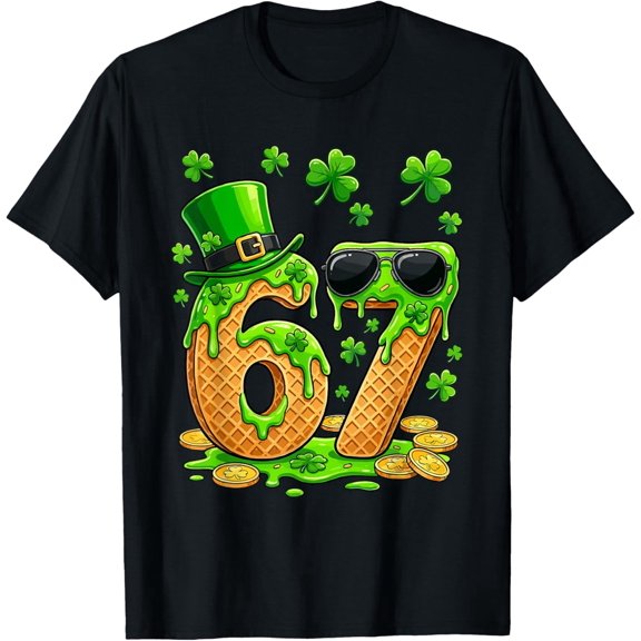 St Patricks Day 6 7 Six Seven 67 Shamrock T-Shirt