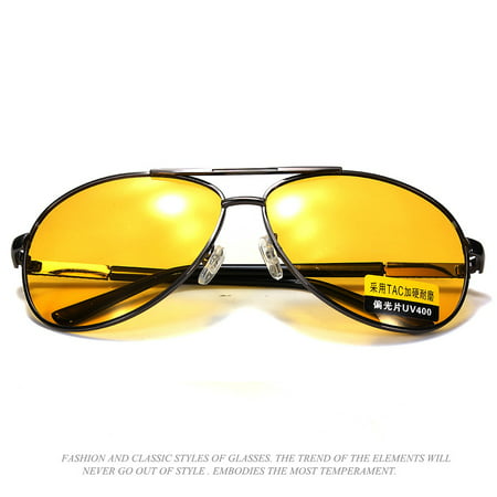 Yellow Len UV Polarized UV400 Night Vision Glasses Driving Outdoor Sport Eyewear Sunglasses Anti Glare
