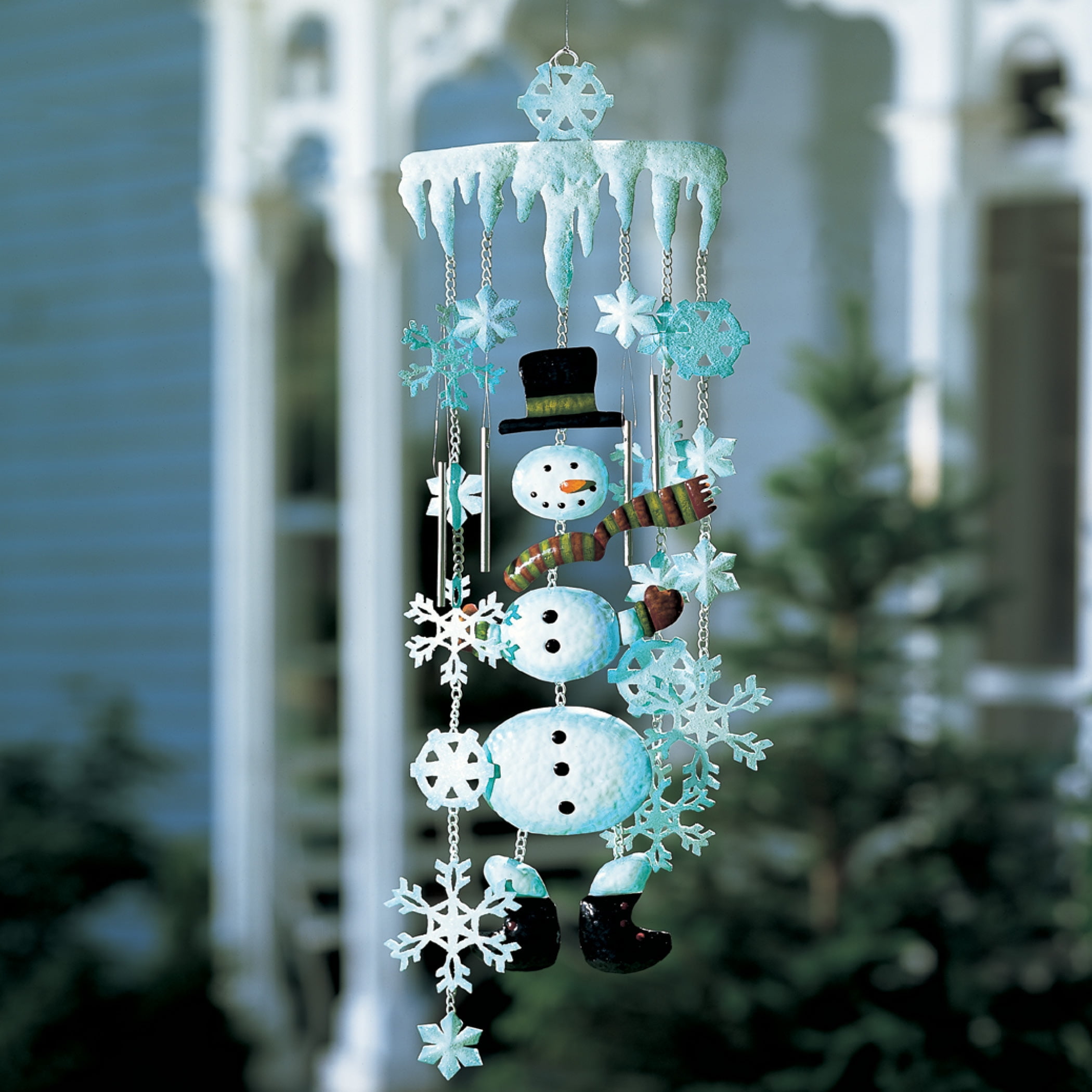 Collections Etc Winter Snowman Holiday Garden Wind Chimes - Walmart.com