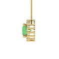 thumbnail image 3 of 1.24 ct Brilliant Round Cut Halo Green Diamond 18K Yellow Solid Gold Everyday Affordable Designer Necklace Pendant with 16" Chain, 3 of 7