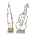 thumbnail image 2 of Violin Ornament Modern Style Iron Decorative Golden Minimal Line Instrument Statue for Desk Decoration, 2 of 5