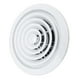 thumbnail image 1 of White Round Air Vent Louver Grille Cover Outlet Exhaust Vent Ducting Ventilation Air Vent Extract Valve Air Circulation, 1 of 10