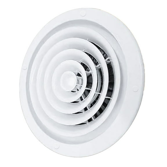 White Round Air Vent Louver Grille Cover Outlet Exhaust Vent Ducting Ventilation