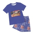 thumbnail image 7 of Girls Summer 2 Piece Outfits Kids Oversized T Shirts and Shorts Clothing Sets 5-14 Years Girls Summer Set 2-12 Years,5-6 Years, 7 of 7