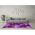 thumbnail image 3 of Ahgly Company Indoor Square Patchwork Pink Transitional Area Rugs, 3' Square, 3 of 4