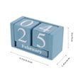 thumbnail image 2 of Desk Block Calendar Decorative Desktop Perpetual Calendar Office Rustic Decoration, 2 of 6