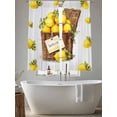 thumbnail image 5 of LEMON Sheer Curtains 2 Panels Set Summer Watercolor Fruit Basket White Wood Grain Rustic Sheer Window Curtains Light Filtering Rod Pocket Voile Drapes for Bedroom Living Room 52"x63", 5 of 9