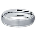 thumbnail image 2 of 6mm Brushed Gray Tungsten Ring Dome Tungsten Ring Tungsten Carbide Ring, 2 of 3