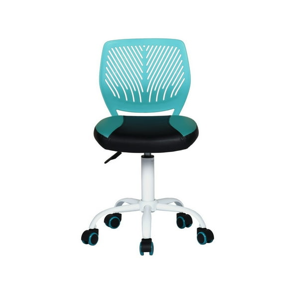 Homycasa Blue and Black Mesh Back Office Armless Task Chair