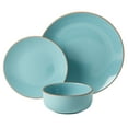 thumbnail image 6 of Infuse 12 Piece Aqua Stoneware Dinnerware Set of Plates Bowls Dishes - Service for 4, 6 of 9