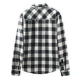 thumbnail image 4 of Long Sleeve Shirts for Men Button Down Fleece Lined Flannel Shirt Jacket with Pocket Brushed Soft Tops Winter Casual Plaid Shirt, 4 of 9