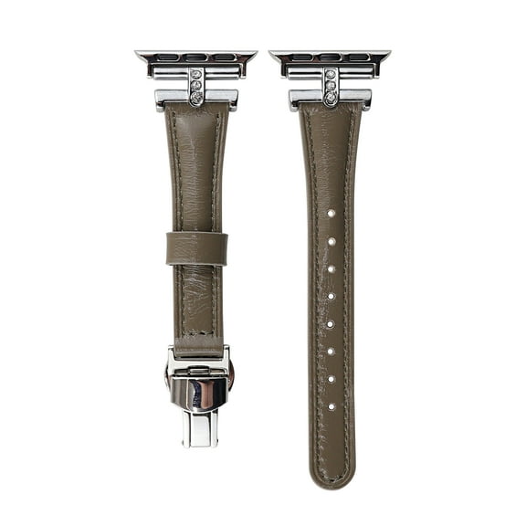 For Apple Watch Strap 41mm 40mm 38mm Premium Oil Wax Leather and Little Diamond Bling Replacement Band Compatible with iWatch Straps SE SE2 Series 9/8/7/6/5/4/3/2/1,Coffee