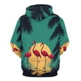 thumbnail image 4 of Flamingos Sunset Paradise Hoodies Oversized Hoodie Women Long Sleeve Casual Sweatshirts, 4 of 5
