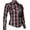 Maroon, Black White, variant on Daniel Smart Women’s Plaid Flannel Shirt – Cotton Long Sleeve, Crimson Check, Brass Snap Buttons, Relaxed Fit (XS-3XL)