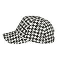 thumbnail image 5 of Daiia Houndstooth Black And White Baseball Cap Men Women Classic Adjustable For Running Workout And Outdoor Activitie All Season Dad Hat Gift, 5 of 9