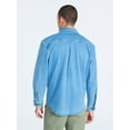 thumbnail image 3 of Free Assembly Men's Heavyweight Denim Overshirt with Long Sleeves, Sizes S-3XL, 3 of 6