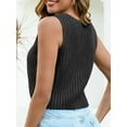 thumbnail image 5 of YATELLE Womens Cropped Sweater Vest V Neck Button Down Y2k Crop Knit Summer Trendy Sleeveless Chunky Tank Tops, 5 of 5