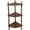 Burnt, variant on Corner Book Shelf, Corner Table, Corner Shelf Stand, Bathroom Corner Shelf, Corner Shelves for Small Space, Standing Shelf Units Home Office - (L 14.5X W 14.5X H 40 - Antique White)