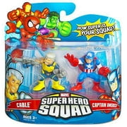 Marvel Super Hero Squad Series 6 Cable & Captain America Action Figure 2-Pack