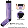 thumbnail image 3 of FREEAMG Purple Marble Texture Compression Socks for Women Men,Knee High Stockings for Athletic Sports,Running,Travel, 3 of 7