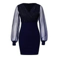 thumbnail image 2 of Remorqué22 Femmes Robe Formelle Femmes au Large Épaule V-Cou Maxi Robe Longue Froncé Split Bodycon Soirée Robes Formelles (Pourpre M), 2 of 6