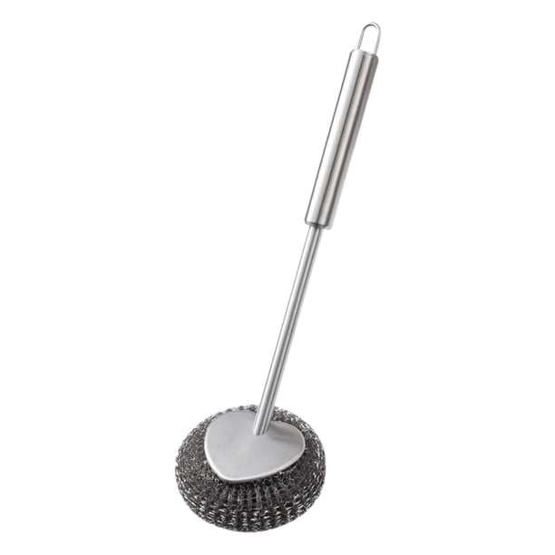 Cepillo limpiador de cocina de acero multiusos con mango largo para ollas y sartenes 32cm
