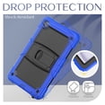 thumbnail image 7 of FJLBDE Case for Samsung Galaxy Tab A9+/A9 Plus 11 inch 2023 SM-X210/X216/X218, Rugged Shockproof Tablet Cases Cover with Kickstand Shoulder Strap, Blue, 7 of 7