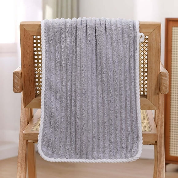 olkpmnmk Clearance Sale!Bath Towels,Coral Velvet Striped Towel Absorbent Soft Skin Breathable Towel Towel Solid Color Towel Cloud Velvet Towel Coral Velvet Towel Adult Household Tow,Living Room Decor