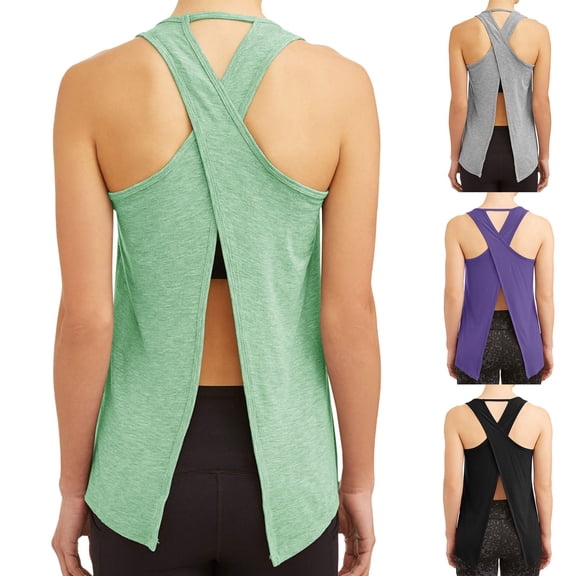 Women's Active Workout Tank Tops Racerback Sleeveless Tank Tops for Women Scoop Neck T-Shirt Workout Sports Shirts Loose Fit Racerback Breathable Tee