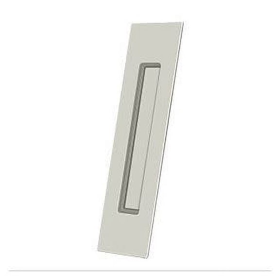 Deltana FP10225U14 10" Height Pocket Door Rectangular Flush Pull Polished Nickel