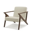 thumbnail image 3 of Glenwillow Home 30" Wide Grove MCM Wood Frame Upholstered Accent Chair in Beige, 3 of 6