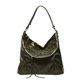 thumbnail image 1 of JM Bolso femenino europeo y americano con flecos y remaches, bolso locomotor de gran capacidad, cera de aceite, bolso cruzado de un hombro a la moda, verde para mujer ER, 1 of 5