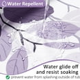 thumbnail image 4 of Royal Purple Leaf Shower Curtain for Bathroom Botanical Eucalyptus Nature Eucalyptus Shower Curtain Set Floral Leaves Bathroom Decor Natural Bath Curtain 72x72, 4 of 6