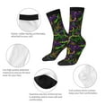 thumbnail image 3 of Logiee Neon Mardi Gras Print Adult Socks for Men & Women,Calf Socks, Ankle Socks,Boots Socks,Breathable Casual Sock,Unisex Crew Socks, 3 of 6