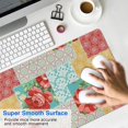 thumbnail image 4 of Long Mouse Pads for Desk,Pioneer Flower Floral Print Pattern Desk Mats on Top Of Desks, Desk Mouse Pad Extra Large with 3mm Non-Slip Base and Stitched Edge for Gaming,Office,Work,Home 31.5"x11.8", 4 of 6