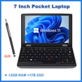 thumbnail image 2 of Mini ordenador portátil de 7 pulgadas N4000 Notebook Pantalla táctil IPS Netbook Win 11 Pro Mini PC Micro ordenador Bluetooth 4,2 8G 1TB, 2 of 4