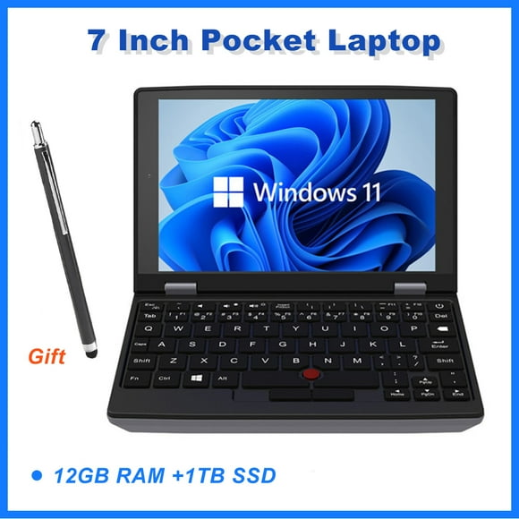 7 inch Mini Laptop N4000 Notebook IPS Touch Screen Netbook Win 11 Pro Mini PC Micro Computer Bluetooth 4.2 8G 1TB