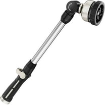 FANHAO 16 inch Metal Garden Hose Wand, 9 Spray Patterns with Watering Wand, 180° Rotating Hose Nozzle