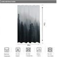 thumbnail image 5 of Stall Forest Dark Men Small Half Shower Curtain 36Wx72H Inch Nature Gothic Tree Winter Mountain Foggy Woodland Narrow Decor Bathroom Windows Fabric Polyester Waterproof 7 PCS Plastic Hooks, 5 of 6